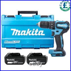 Makita DHP483ZJ 18V LXT Brushless Combi Drill With 2 x 6.0Ah Batteries & Case